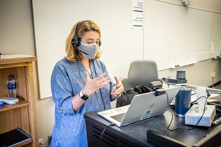 The University invested CARES Act funding into training, technology, licenses and other remote learning needs that have allowed students and faculty to continue courses in synchronous and asynchronous environments throughout the pandemic. (Northwest Missouri State University photo)